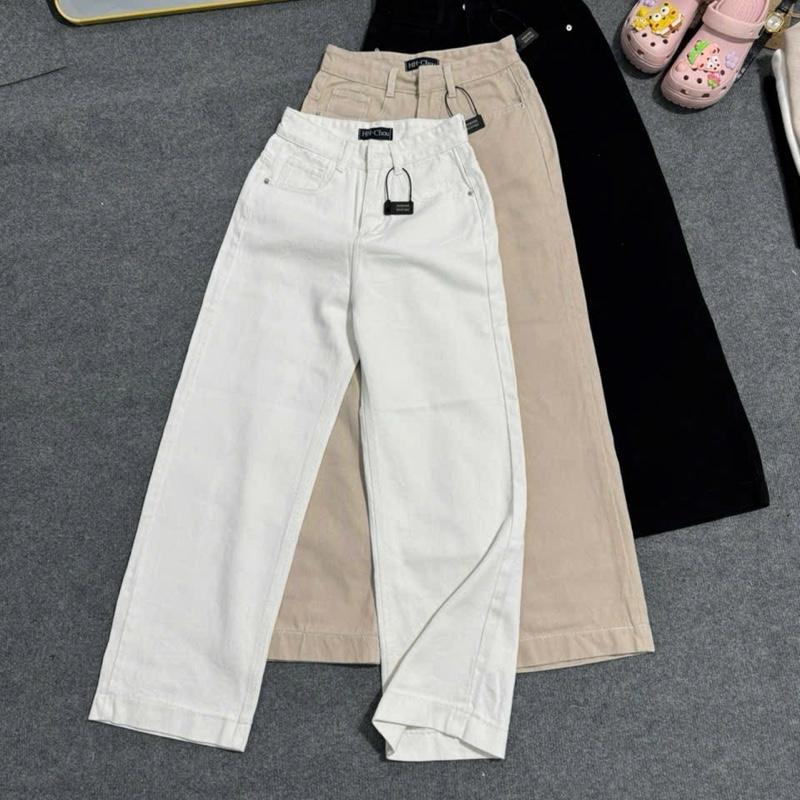 Quần Jean Nữ suông Trơn V46, V47, V48 (S-2XL) Mới Chất Jean Vải QC mềm | BigBuy360 - bigbuy360.vn