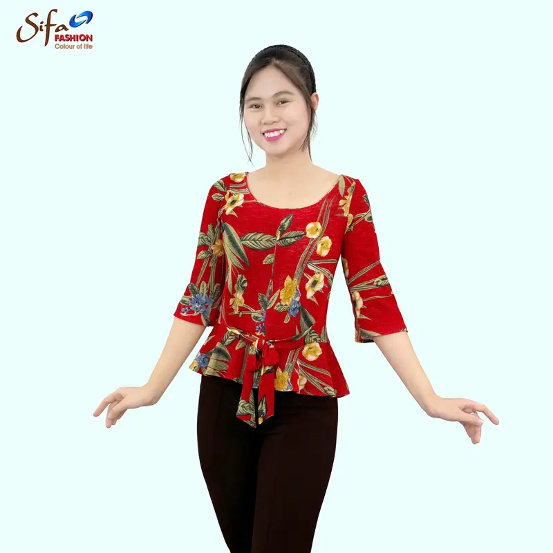 [Sifa Fashion] Áo kiểu nữ cổ thuyền HA21233 1