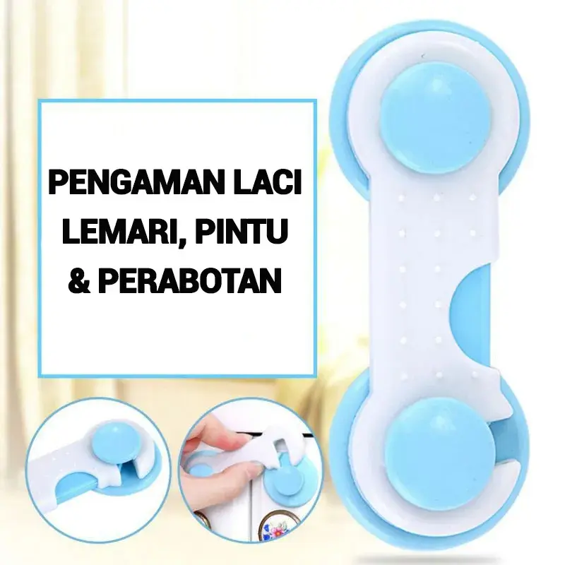 CLAI Stiker Sticker Baby Safety Lock Pintu Lemari Kulkas Baby Protector Bayi Set Kunci Kecil Pengaman Pelindung Pengunci Furniture Penahan Perabot Pintu Jendela Laci Kulkas Lemari Pakaian Pengait Pintu Laci Safe Lock dari bayi Hewan Peliaraan Serbaguna