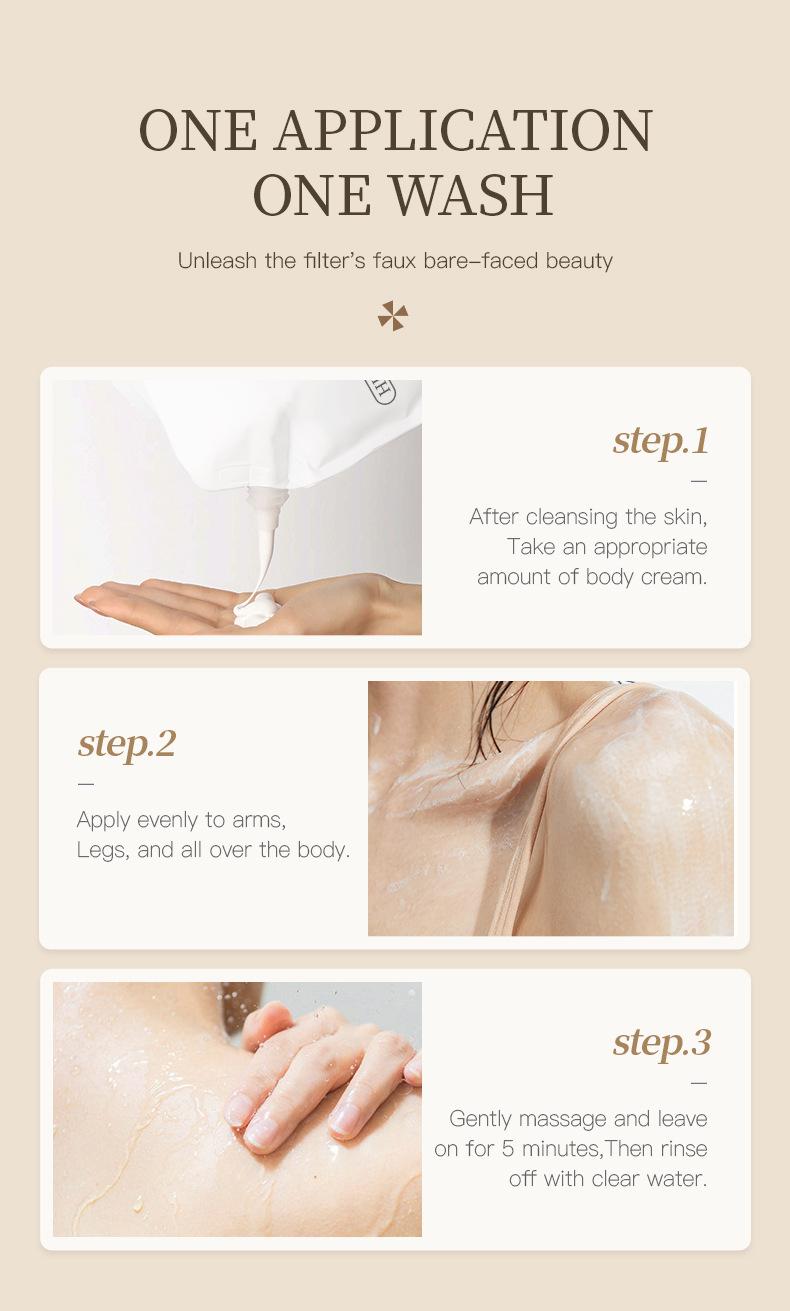 Product Introduction of HUIMUI Han Lun Beauty Feather Rejuvenating White Clay Bare Face Body Mask for Skin Brightening Comfort 7