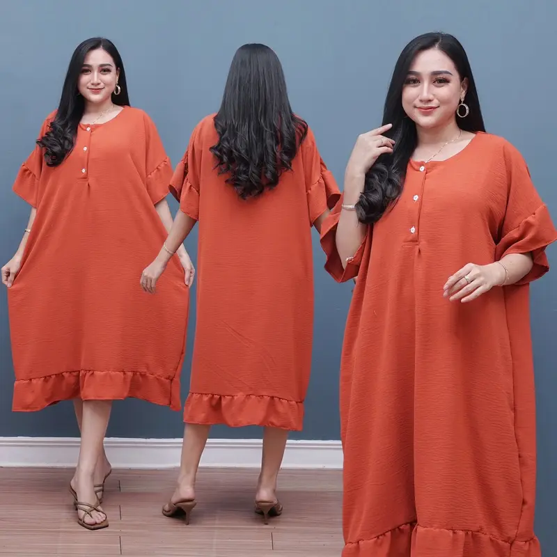 Daster Jumbo Ruffel Big Size LD 130 baju tidur wanita 3