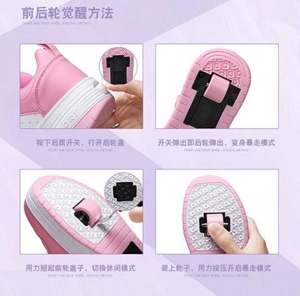Product Introduction of Giày Heelys Trẻ Em, Bánh Đôi, Dành Cho Bé Gái Từ 8 Đến 15 Tuổi, Phiên Bản Sinh Viên, Giày Con Lăn Không Sáng, Giá Rẻ, 9,9 Nhân Dân Tệ, Có Sẵn Năm 2025 5