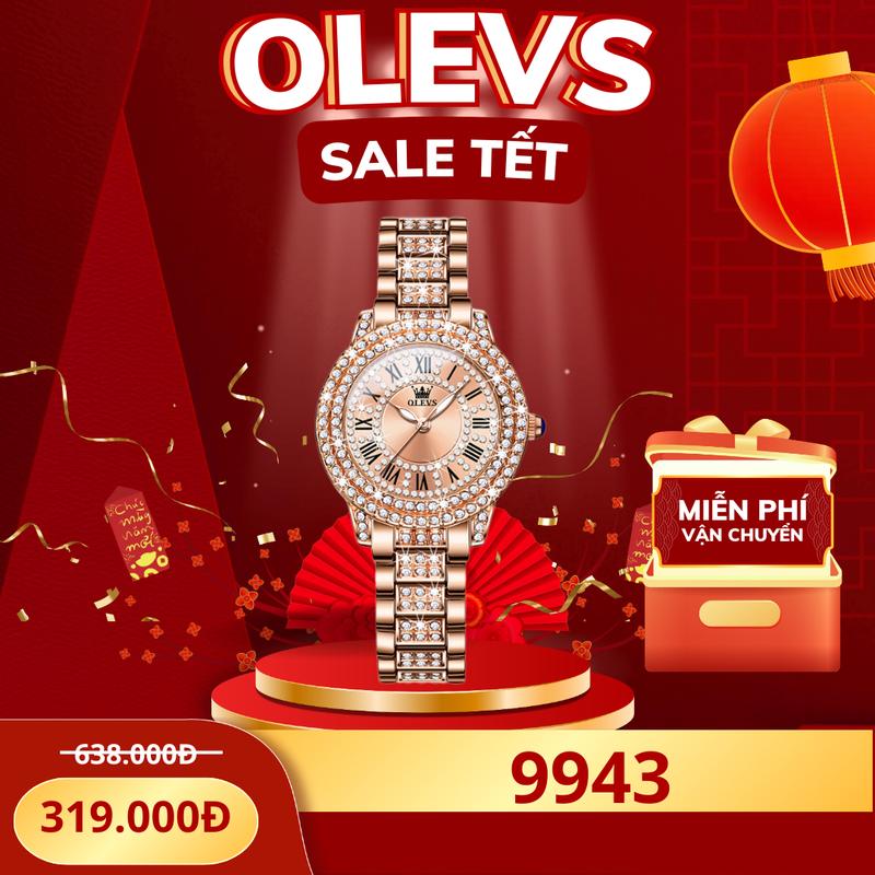 Đồng Hồ Pin Nữ Chính Hãng Olevs 9943 Dây Thép Không Gỉ Có Lịch Phát Sáng Chống Nước Dành Cho Phái Đẹp Sử Dụng Trong Các Dự Tiệc Và Dịp Quan Quà Tặng Người Yêu Trọng Size 33MM