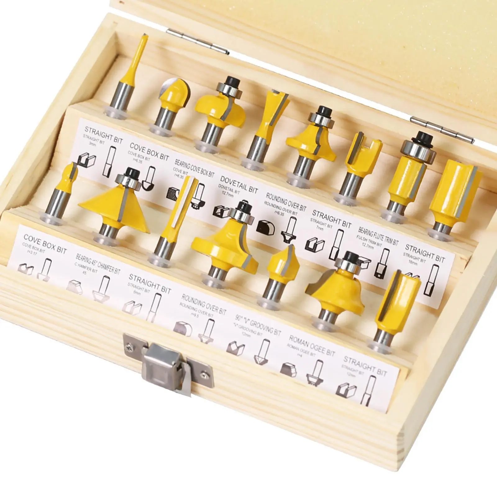 1/4 Inch Shank Router Bit Set, Woodworking Router Bit Kit with Storage Case, Power Tool Accessories for Trimmers & Slotting