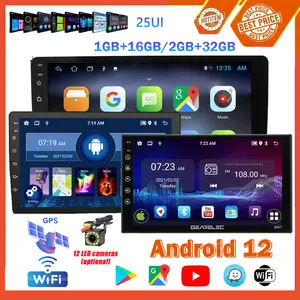 GEARELEC Car Radio Mobil Navigasi 2G + 32G Android13 Head Unit with 48 tema car radio 7/9/10 Inci IPS Lapisan Layar Sentuh  Dukungan WiFi/GPS/youtube