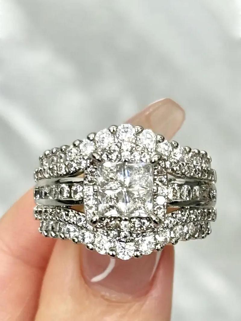 Product Introduction of Rhinestone Decorated Ring, Fashion Jewelry for Party, Daily Clothing Decor, Trendy All-match & Exquisite Jewelry for Birthday Gift 0