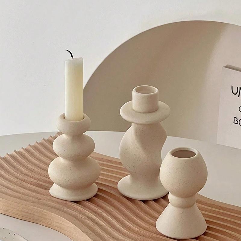 Product Introduction of Ceramic Candle Holder, 1 Count Vintage Candlestick Holder, Decorative Candle Holder for Home Decor, Gift Ideas, Ornaments 0