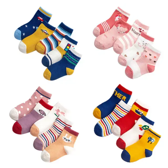 (5 PASANG) KAOS KAKI BAYI MOTIF LAKI LAKI DAN PEREMPUAN 0 S/D 12 BULAN 3