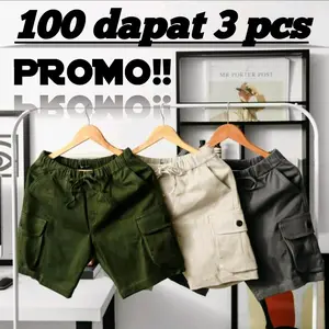 BANTING HARGA 100 get 3 PCS BRODSOT CARGO PENDEK Cuci Kering S Shorts