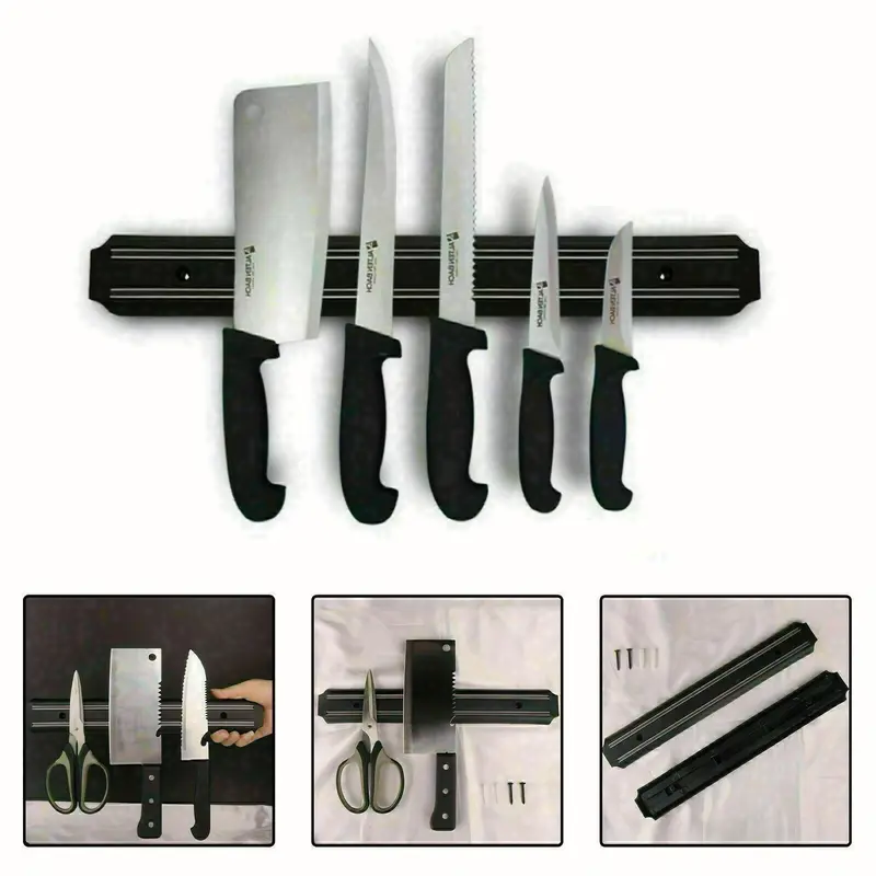 Magnetic Knife Holder, 1 Count Modern Magnetic Kitchen Storage Rack, Multifunctional Kitchen Tool Storage Organizer, Gadgets for The Home, Practical Kitchen Gadgets, Kitchen Accessories 6