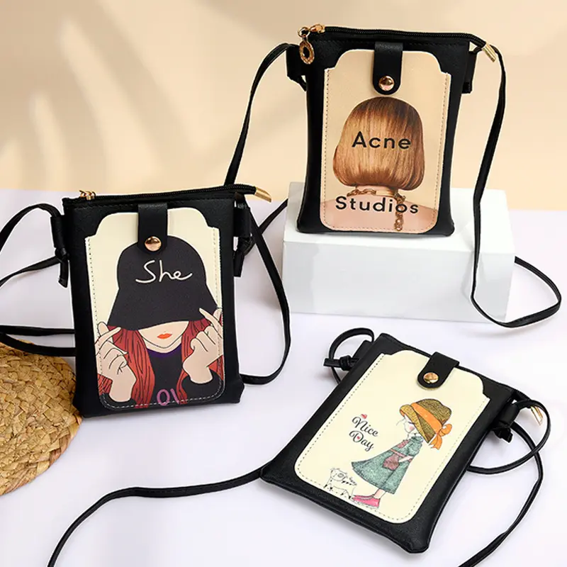 Summer Trendy New Cute Mobile Phone Bag Women's Korean-Style Fashion All-Match Small Fresh Phone Crossbody Mini Bag
