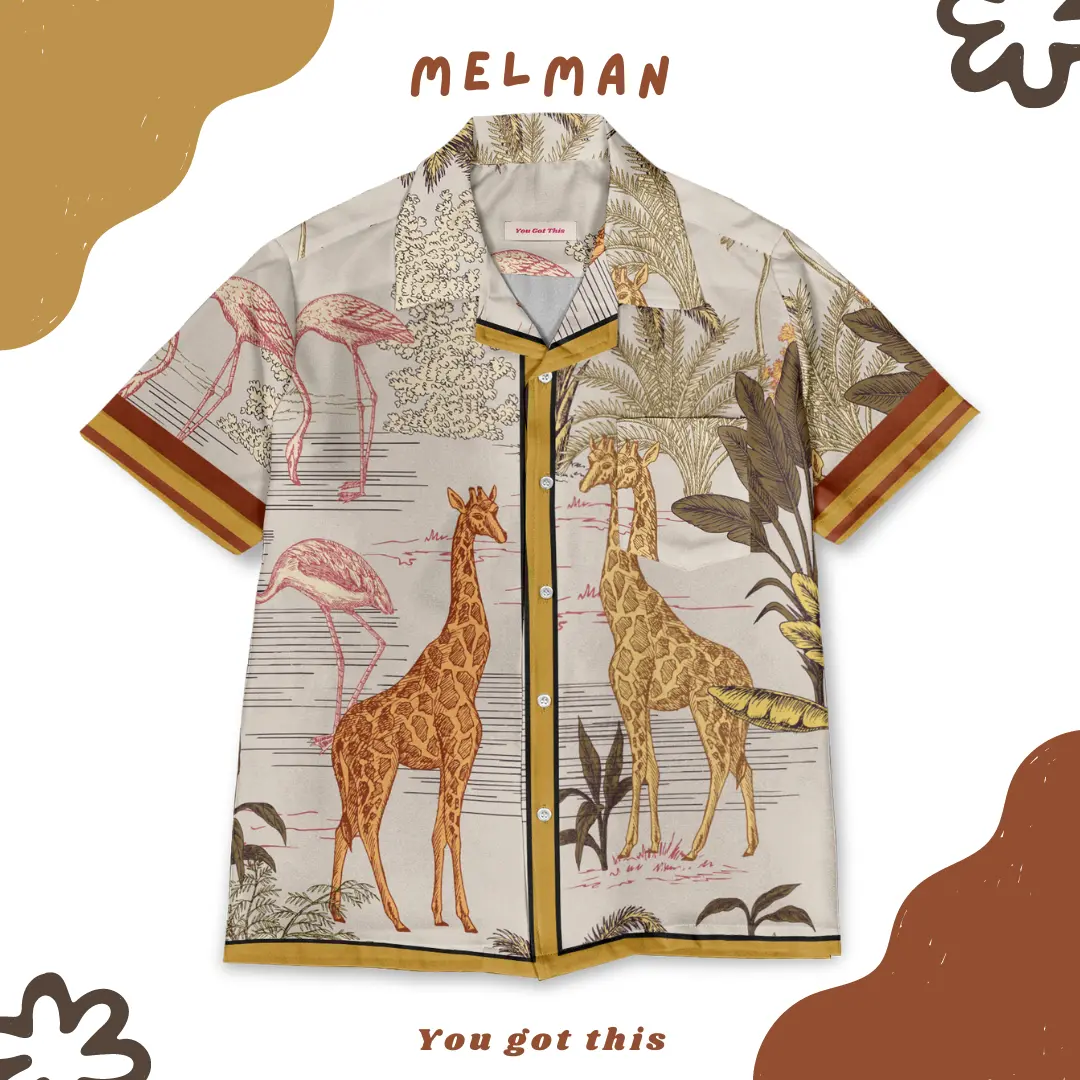 YGT OFFICIAL - Kemeja Fullprint Oversized Pattern Abstract - MELMAN Baju Casual Motif Printing