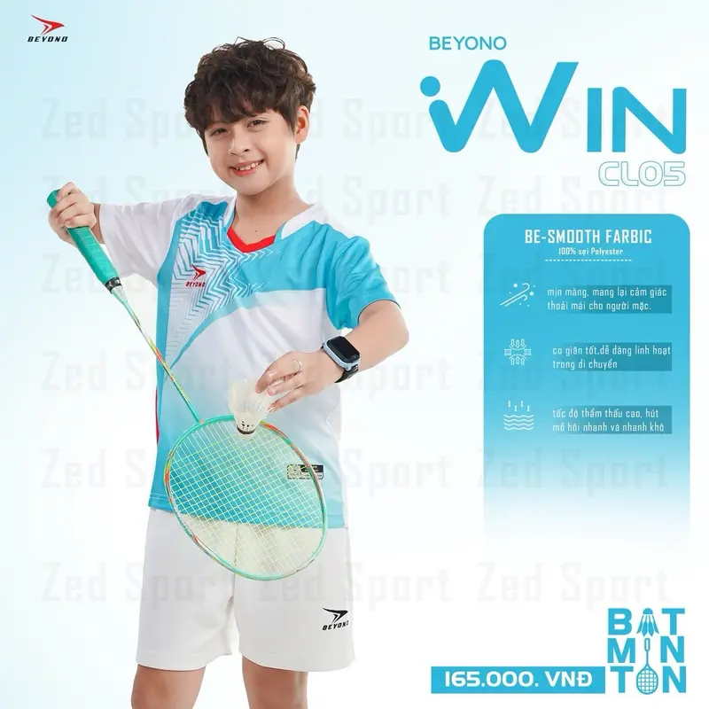 Áo cầu lông trẻ em Beyono Win CL05 2