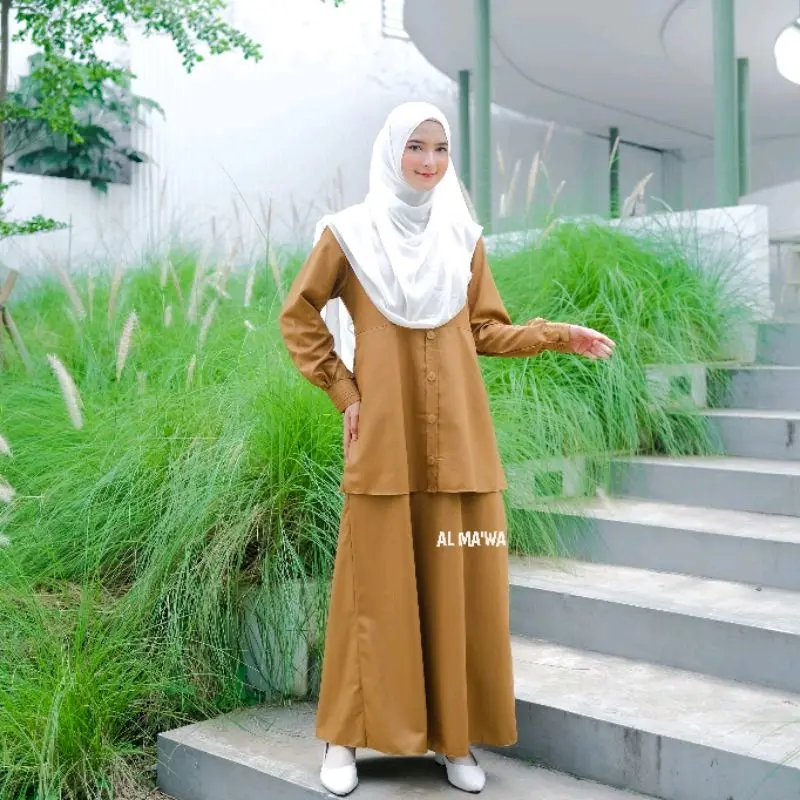ONESET BAJU SETELAN SERAGAM PEMDAH (TUNIK+ROK) SETELAN WANITA KERJA/DINAS/PNS/GURU/PEMDAH 2