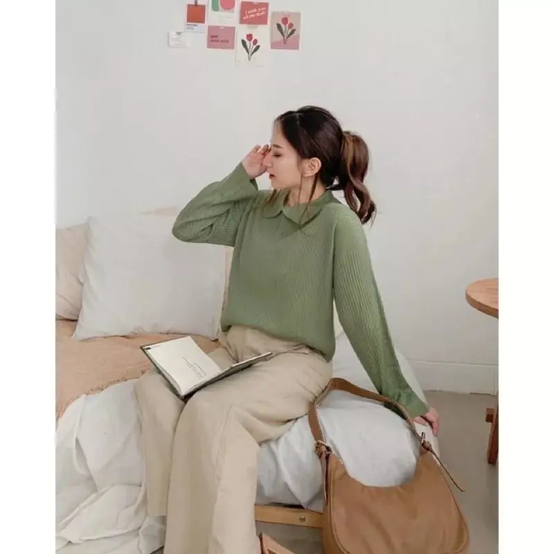 Blouse rajut wanki - collar knit korean style 3
