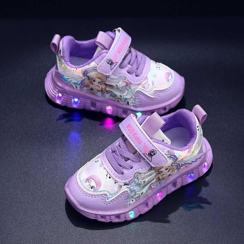 Product Introduction of Light Up Spring and Autumn New Single Girls' Sports Baby Casual Little Girls Lightweight Princess Shoes 15
