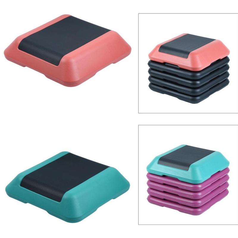 Bệ bước tập thể dục, Bề Mặt kết cấu, 15,7 inch, Chịu Lực 100 kg, Chống Trượt, Thiết Bị bước tập thể dục nhịp điệu, Ổn Định và Cầm Tay Thích hợp cho các bài tập thể dục Aerobic 4