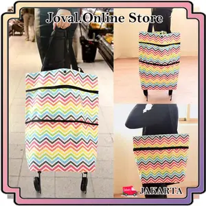 TAS BELANJA LIPAT TROLY / FOLDABLE SHOPPING BAG TROLLY