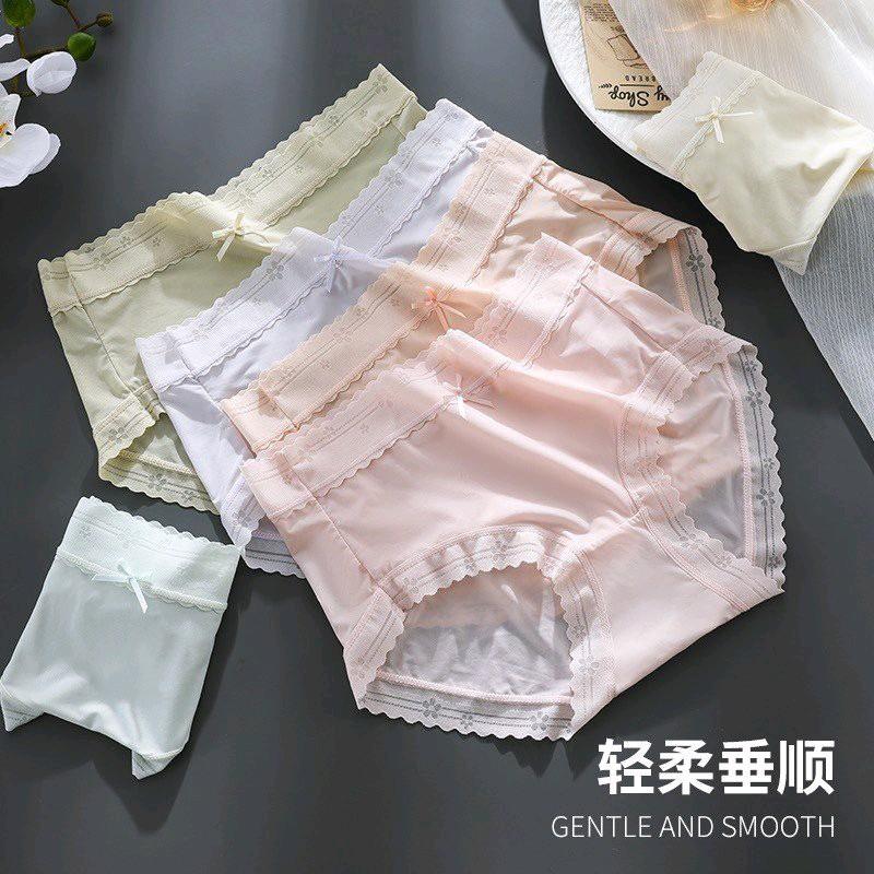 [Sét 5 tặng 1] quần su 2955 viền ren băng lụa tàn hình cao cấp_Bibo Shop 0