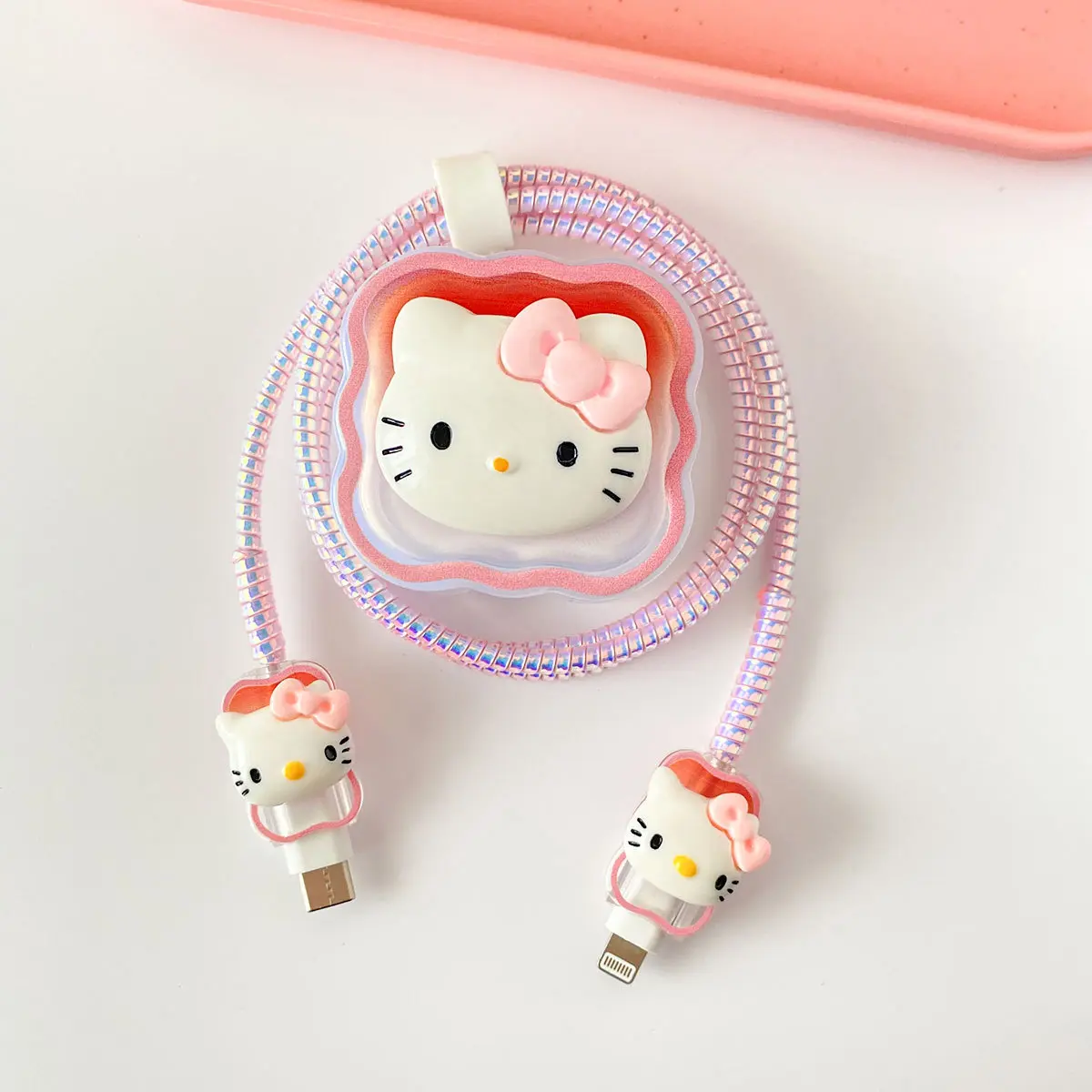 Pelindung Kabel Pengecas Silikon, Untuk Pengecas IP UK 20W Serasi, Reka Bentuk Kartun Comel, Pelindung Pengecas, Pelindung Kabel Pengecasan Accessories Phone cable  protector charger  protector ipad 10th gen
