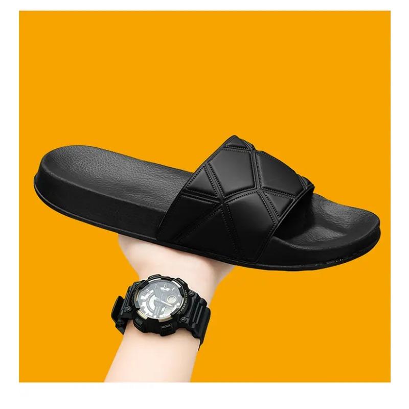 Product Introduction of 2025 new zebra and lip striped slippers, neutral and fashionable home slippers 2