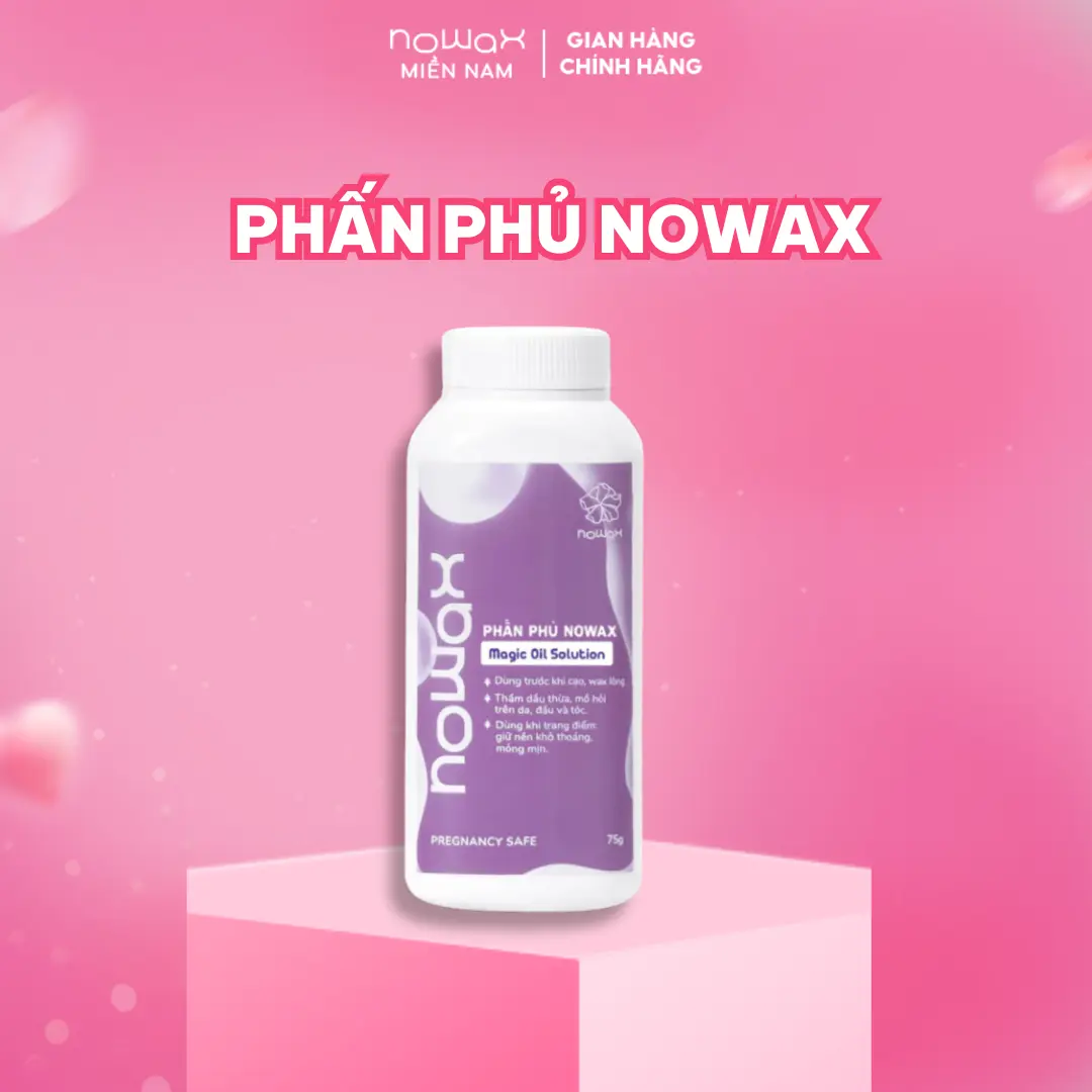 Phấn phủ Nowax MAGIC OIL SOLUTION dùng khi trang điểm, trước cạo wax lông 75g
