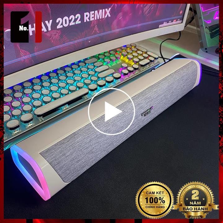 Loa Thanh Máy Tính Soundbar Màu Trắng Bluetooth Để Bàn SOUNDMAX SB-201 Led Rgb Loa Vi Tính Bass Lớn Âm Thanh Hay Củ Loa