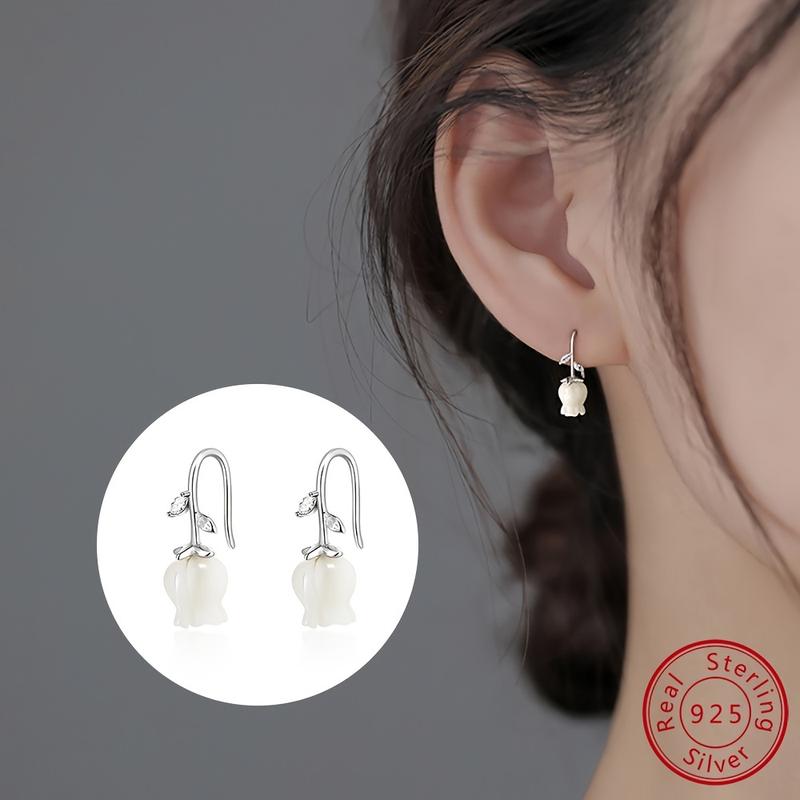Product Introduction of Elegant Lily of the Valley Earrings - Hypoallergenic Dangle Design - Perfect for Special Occasions 10