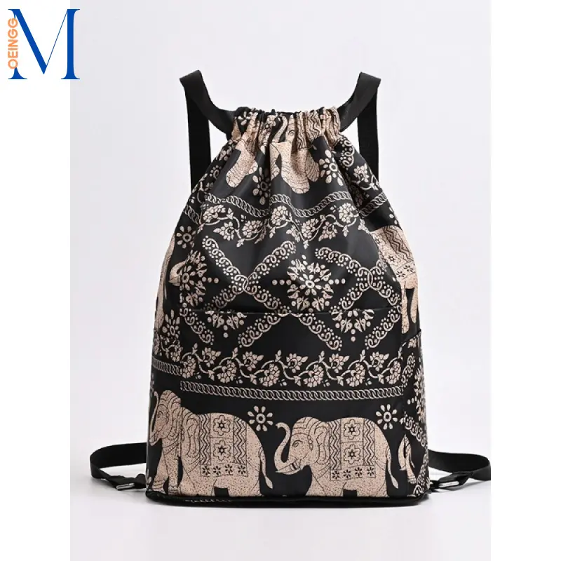 Túi Buggy Bóng Rổ, Dung Tích Lớn, Thời Trang, Ba Lô Dây Rút, Nhẹ, Cầm Tay, Thích Hợp Đi Du Lịch, Túi In Gấp, Hàng Mới Về Bag Hoa Đeo Vai Da 2