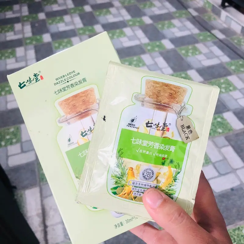 Combo 2 hộp =20 Gói )TẶNG 3 GÓI LẺ dùng thử gội nhuộm màu phủ bạc thảo dược.không kích ứng da đầu, dễ lên màu, dễ sử dụng Nhuộm Tóc Đổi Màu Tóc Women Nữ 4