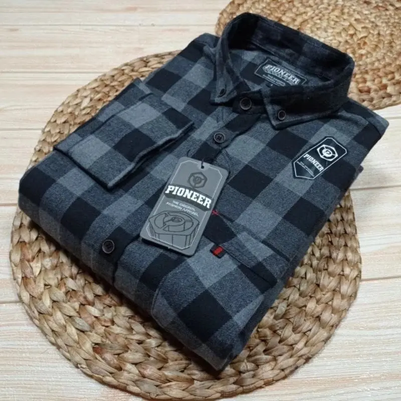 KEMEJA FLANEL LENGAN PANJANG PRIA WANITA UNISEX FLANNEL IMPORT MOTIF KOTAK KOTAK TERLARIS 2025