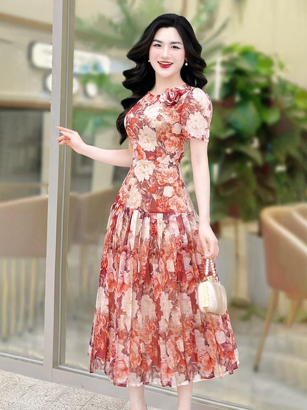 [MIỄN SHIP] MDU4003 Váy Tơ Hàn – Thiết Kế Tạo Nên Phong Cách Dịu Dàng và Quyến Rũ Dành Cho Nữ Women Dress 0