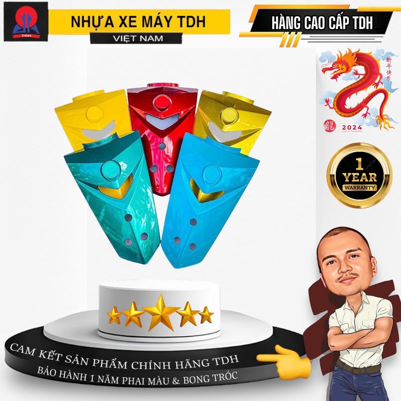 Thành DH Mặt Nạ 3 Lỗ Sirius Cao Cấp Chính Hãng TDH - Nhựa Xe Máy Sirius 110 & 50