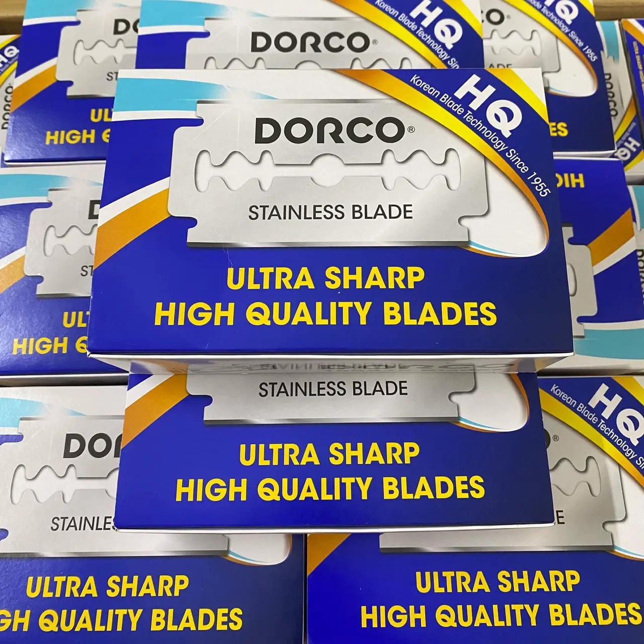 Lưỡi lam, dao cạo râu Dorco ST300 cải tiến cực sắc 10 hộp 1 vỉ ( 100 lưỡi )