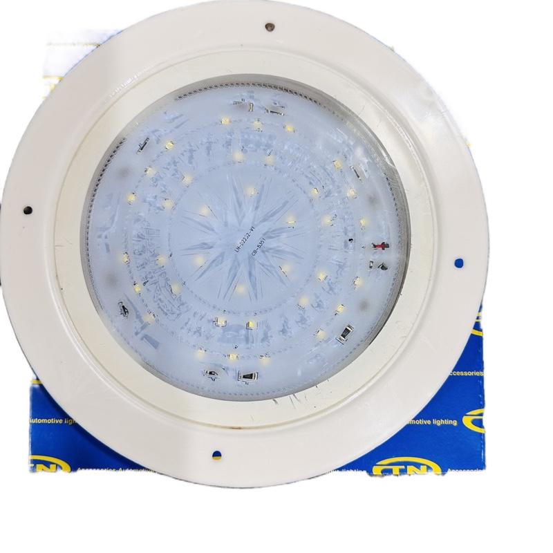  Đèn LED TRẦN TRÒN gắn trong thùing xe tải hoặc torng cabin xe tải  đèn led trần xe 12v 24v chung siêu sáng. 