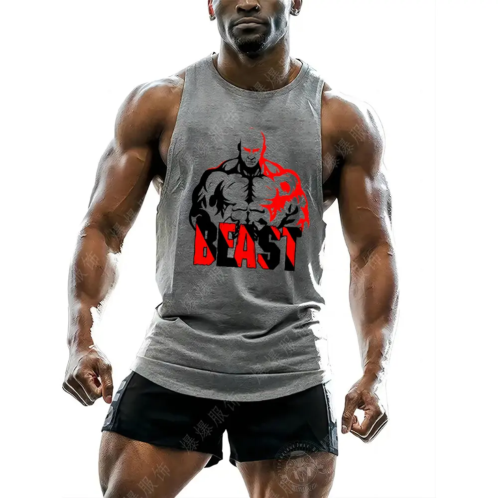High quality Men's Sleeveless T-shirt, Outdoor Basketball Sports Gym training top, breathable quick drying in multiple colors
