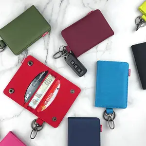 Dompet STNK Mobil Motor Muat Kartu Gantungan Kunci Keychain Kain Polos