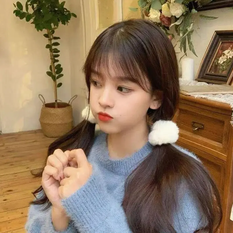 Dây Buộc Tóc Nhồi Bông Năm Mới, Phong Cách Loli Dễ Thương Mềm Mại, Phụ Kiện Tóc Dễ Thương, Thích Hợp Cho Tóc Đuôi Ngựa Của Bé Gái, Dây Buộc Tóc Bồng Bềnh, Phụ Kiện Tóc, 2023 6