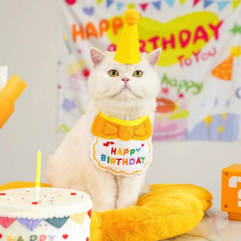 Product Introduction of Cute Dog Birthday Outfits Puppy Birthday Hat Cat Dog Birthday Bandana Boy Girl Pet Party Accessories for Small and Medium Dogs 5