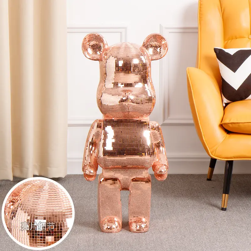Gấu Bearbrickk 80cm Bling Bling Đính Đá Siêu Dễ Thương, Trang Trí, Quà Tặng. 6