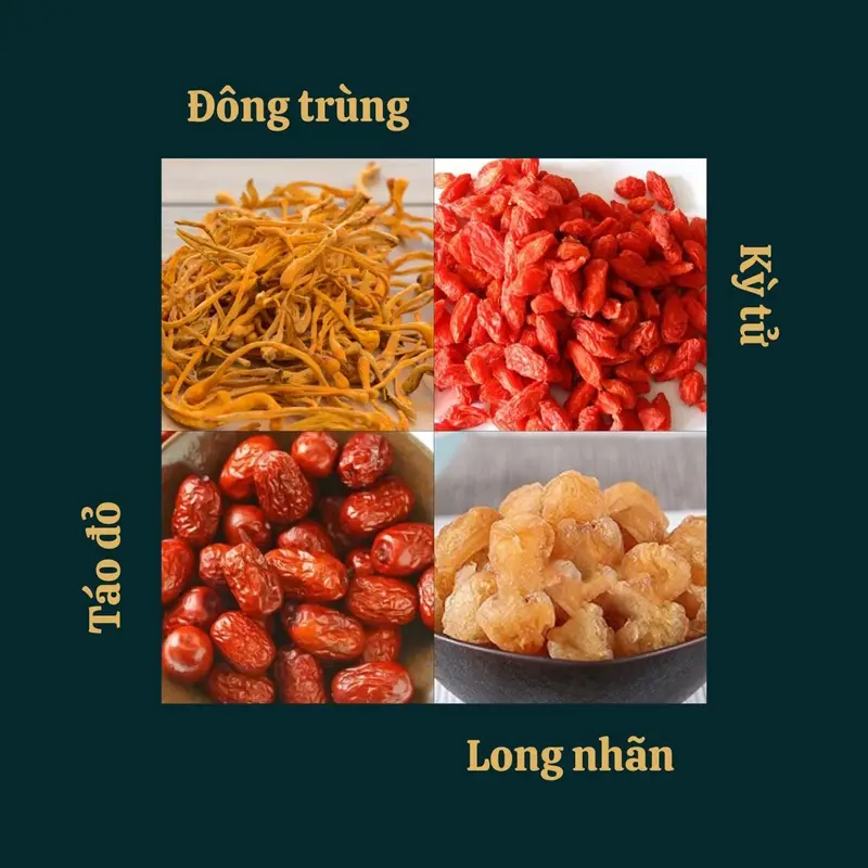 [Tặng Kèm Bình Thuỷ Tinh] Thảo Mộc Tây Bắc - Set Trà Thảo Mộc 4 Vị Đông Trùng Hạ Thảo 1