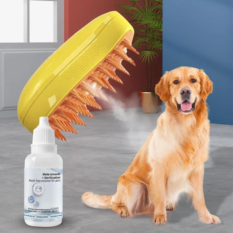 Product Introduction of 3-5pc Cat Steam Brush Wash Free Essence Hair Serum Animal Grooming Essence Cat Dog Depilation for Cat Steamy Brush Pet Cleaning 9