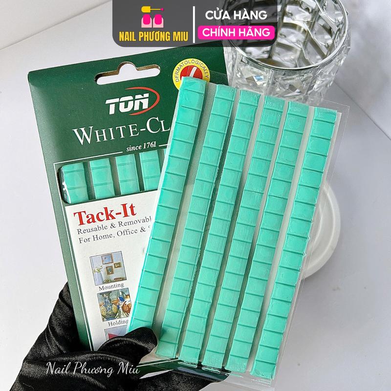 Keo Đa Năng Dán Đế Móng Mẫu 102 Miếng Keo Mini Màu Xanh, Đất Sét Dính Có Thể Tái Sử Dụng Làm Nail Cố Định Siêu Bền Phương Miu keo dán móng giả