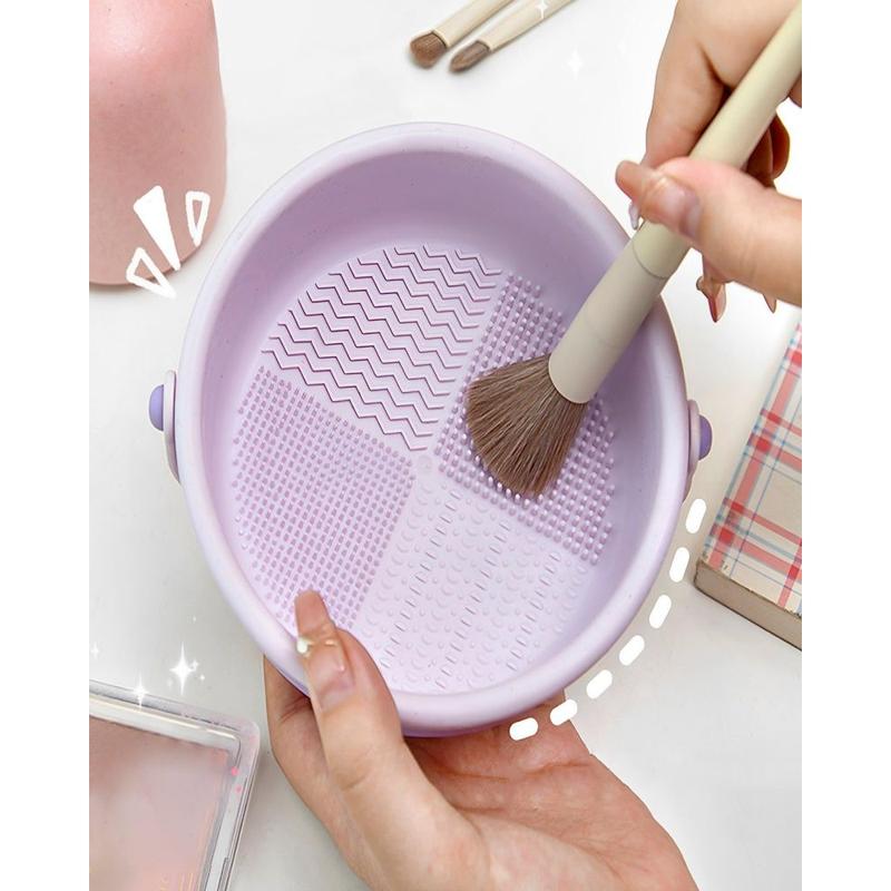 HL0606 Pembersih Kuas Make Up Gantung Make Up Brush Cleanser Rak Pengering Kuas Make Up Brush Stand Holder Penyimpanan 8