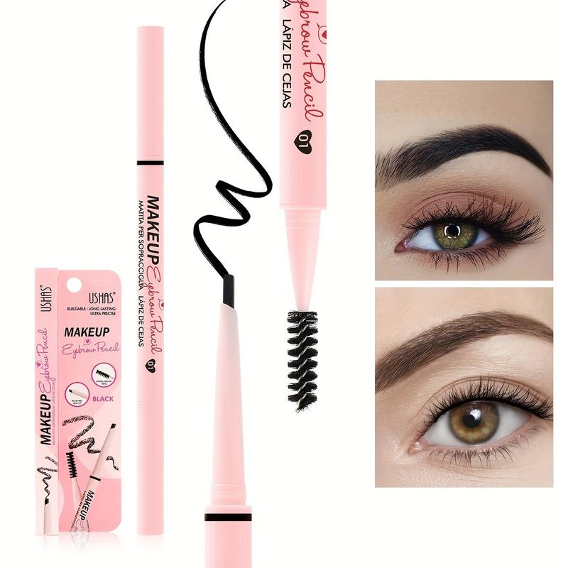 Product Introduction of USHAS Rotating Eyebrow Pencil, Waterproof, Sweatproof, Non-bleeding, Long-lasting, Non-smudging, Natural Makeup 3