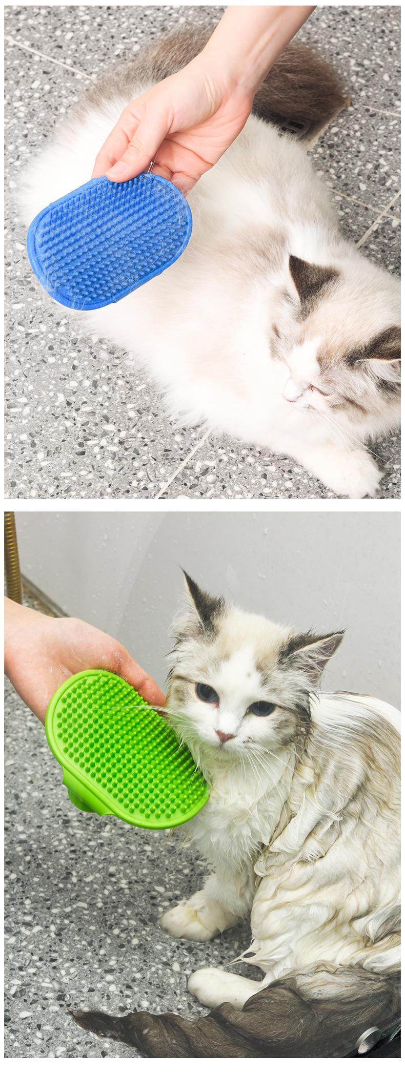 Product Introduction of Pet Bath Silicone Comb Soft Rubber Dog Cat Brush Massage Comb Hair Remover Pet Supplies Dog Beauty Wash Cleaning Equipment 11