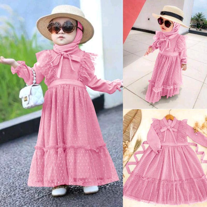 GAMIS KOMBINASI TILE ONDE/GAMIS TERBARU 2023/MAXI YANYANKID/GAMIS ANAK PEREMPUAN MODEL TERBARU UK S-M-L Dress Muslim Baju Lebaran Wanita Mewah Syari Pesta Kondangan Remaja 4