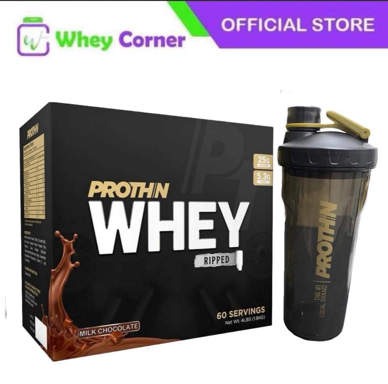 Prothin Whey Ripped Protein Powder 60 servings with Cap, Shaker ...