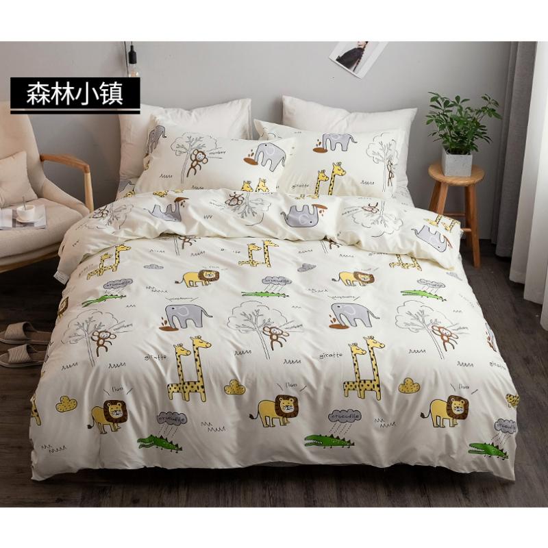 Product Introduction of Bedsheet Three-piece Set, Pillowcase, Quilt Cover, Single Four-piece Set, Student Dormitory Brushed Ins Style Three-piece Set 27