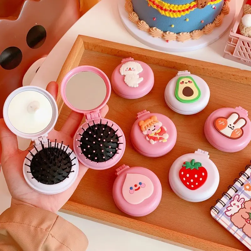 Gương Kèm Lược Gấp Gọn Dễ Thương.Giao Ngẫu Nhiên Hình Trang Điểm Eyeshadow